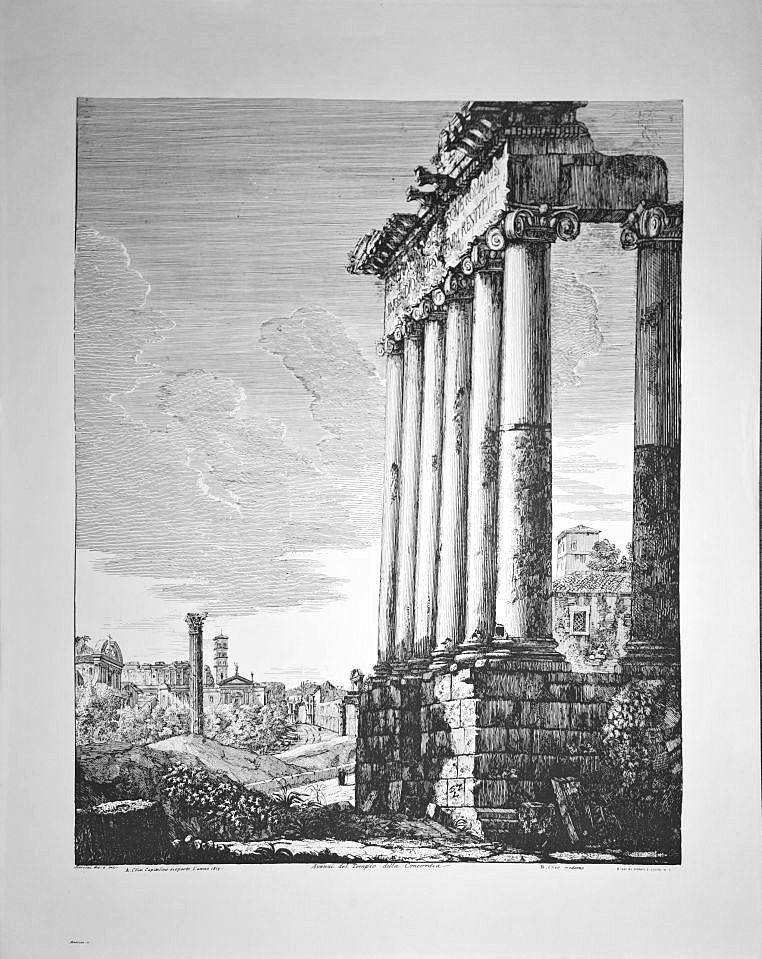 Avanzi del Tempio della Concordia — after Luigi Rossini, Sidney Z. Lucas, New York