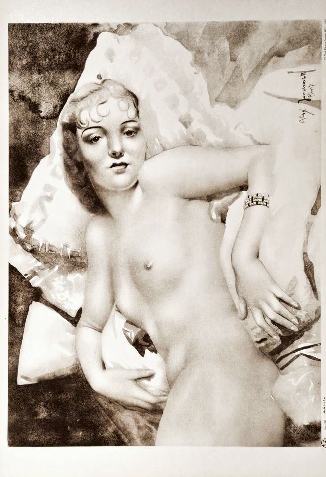 Nude woman with lace mantilla — after Luigi Rossini, Sidney Z. Lucas, New York