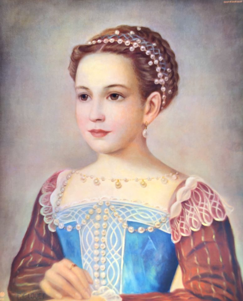 Portrait of young Renaissance girl — unattributed, Sidney Z. Lucas, New York
