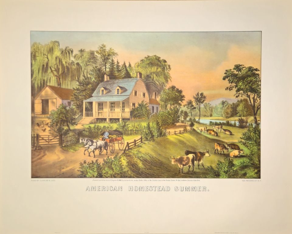 AMERICAN HOMESTEAD SUMMER — after Currier & Ives, Sidney Z. Lucas, New York
