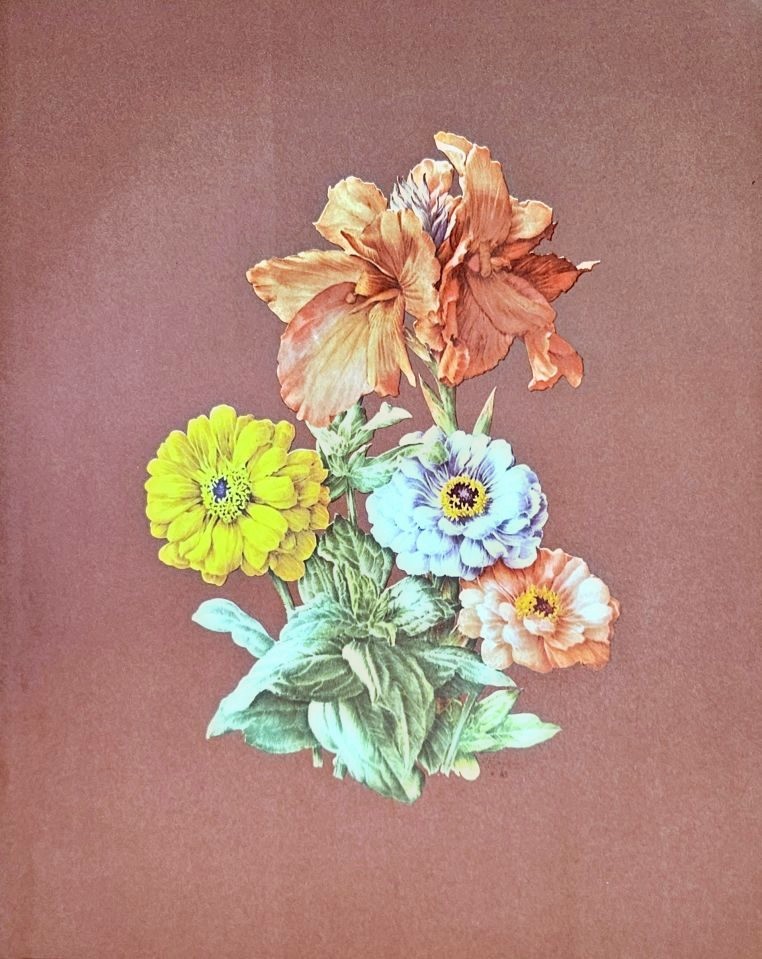 Flower bouquet on grey ground — after E. A. Séguy, Sidney Z. Lucas, New York
