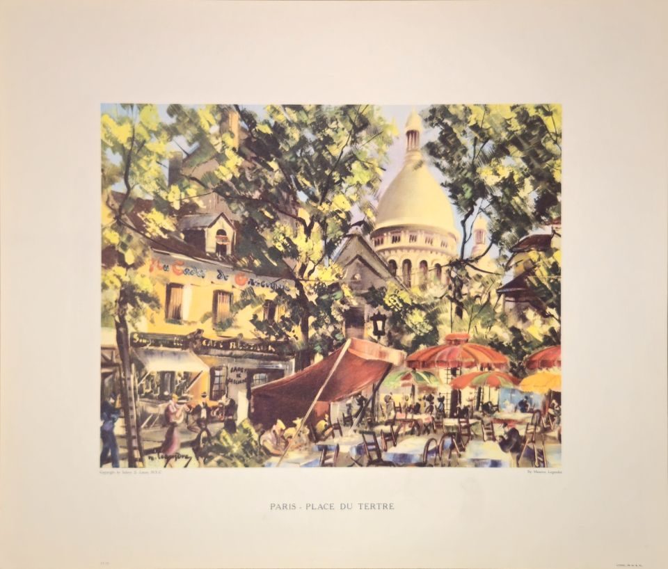 PARIS - PLACE DU TERTRE — after Maurice Legendre, Sidney Z. Lucas, New York