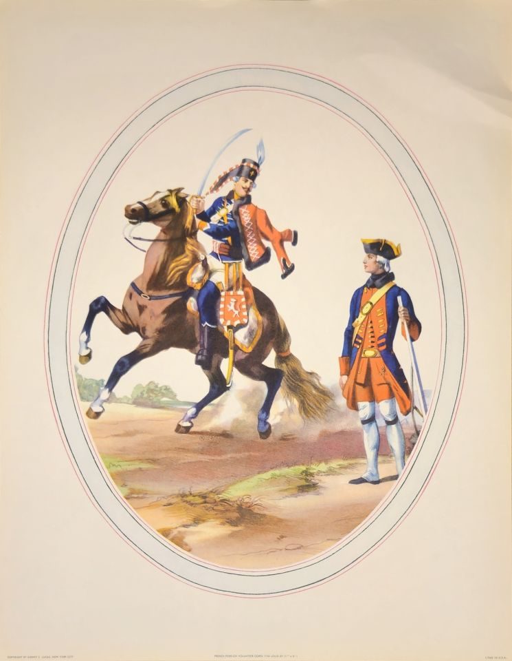 Cavalry officer and soldier in oval — unattributed, Sidney Z. Lucas, New York