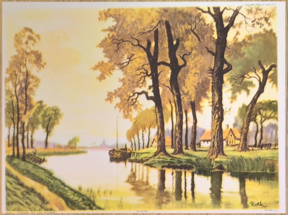 Trees reflected in a quiet pond — after Robert Phillips, Sidney Z. Lucas, New York
