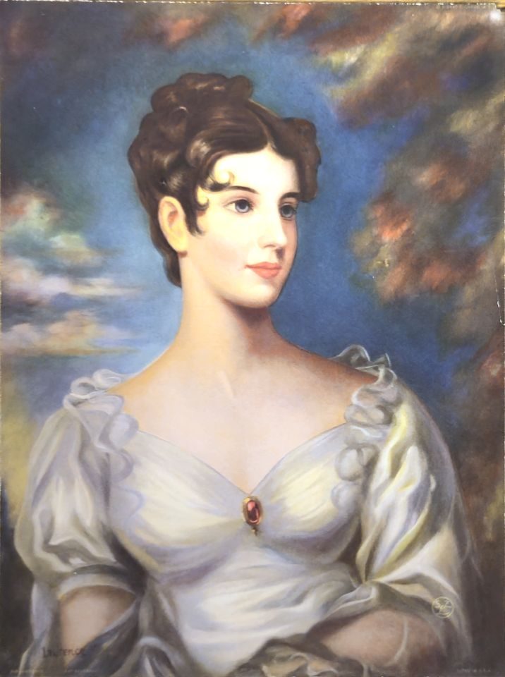Portrait of woman in white gown — unattributed, Sidney Z. Lucas, New York