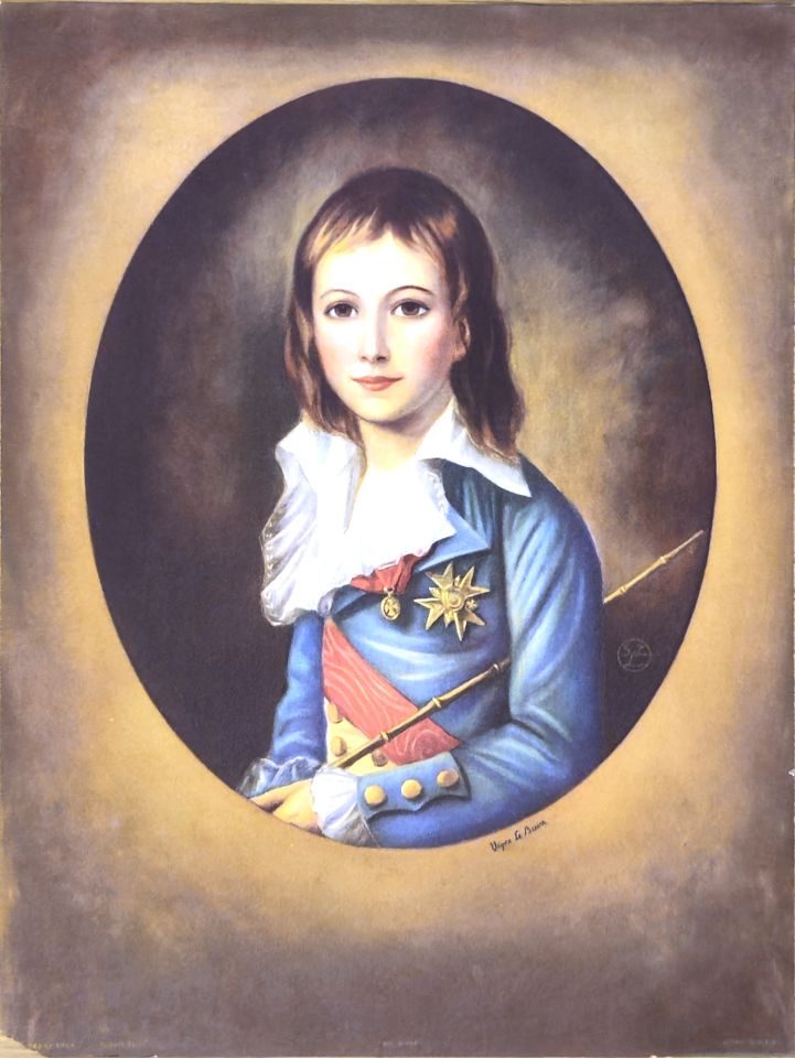 Oval portrait of boy in blue coat — after Élisabeth Vigée Le Brun, Sidney Z. Lucas, New York