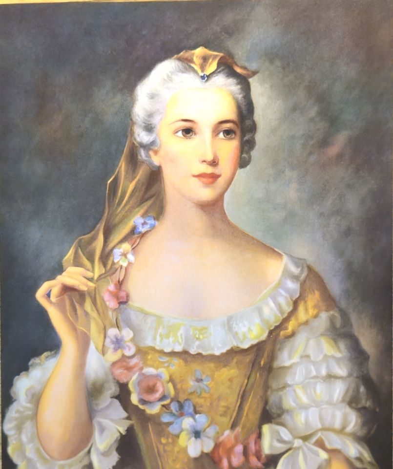 Portrait of woman in gold gown — unattributed, Sidney Z. Lucas, New York