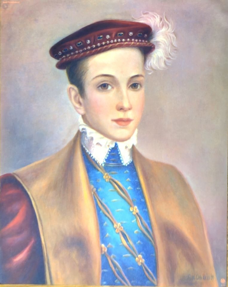 Portrait of a boy in feathered cap — unattributed, Sidney Z. Lucas, New York