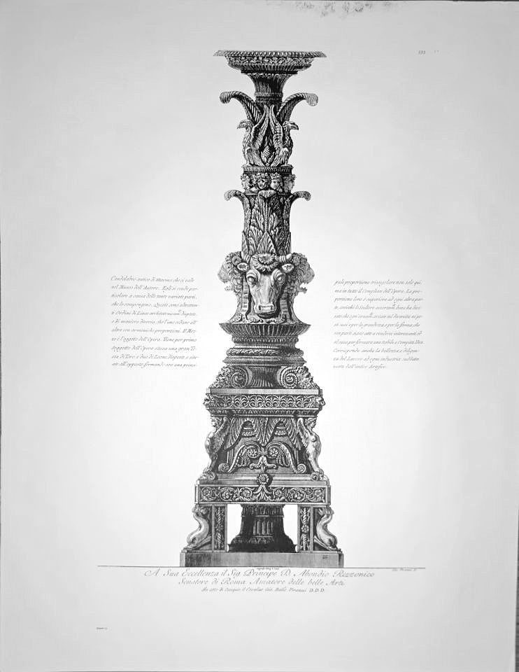 A Sua Eccellenza il Sig. Principe D. Abondio Rezzonico Senatore di Roma Amatore delle belle Arti — after Giovanni Battista Piranesi, Sidney Z. Lucas, New York